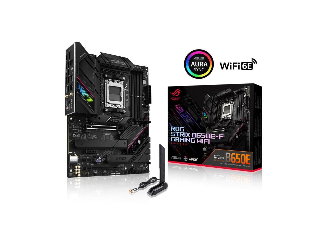 ASUS B650E-F ROG STRIX GAMING WIFI AMD AM5 ATX Motherboard
ASUS B650E-F ROG STRIX GAMING WIFI AMD AM5 ATX Motherboard