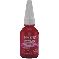LOCTITE 135333 222MS PURPLE LOW STRENGTH THREADLOCKER FOR SMALL SCREWS 1/4 DIAMETER OR SMALLER 10 MIL BOTTLE