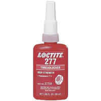 LOCTITE 88448 277 RED HIGH STRENGTH THREADLOCKER FOR FASTENERS UP TO 7/8 50 MIL BOTTLE
