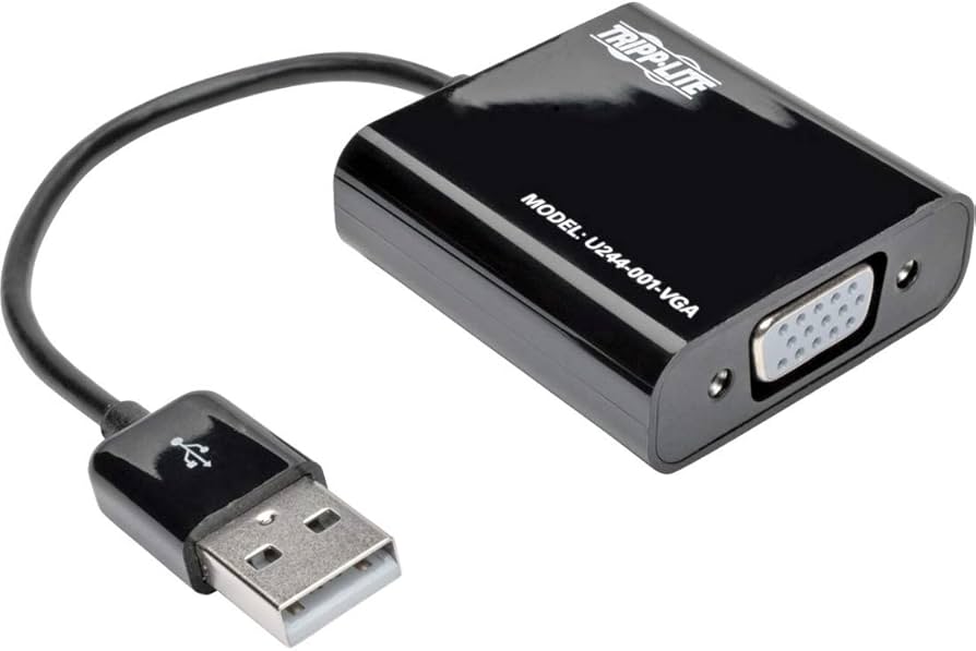 U244-001-VGA Tripp Lite USB 2.0 to VGA Dual/Multi-Monitor Adapter Parts Distributor U244-001-VGA Tripp Lite USB 2.0 to VGA Dual/Multi-Monitor Adapter