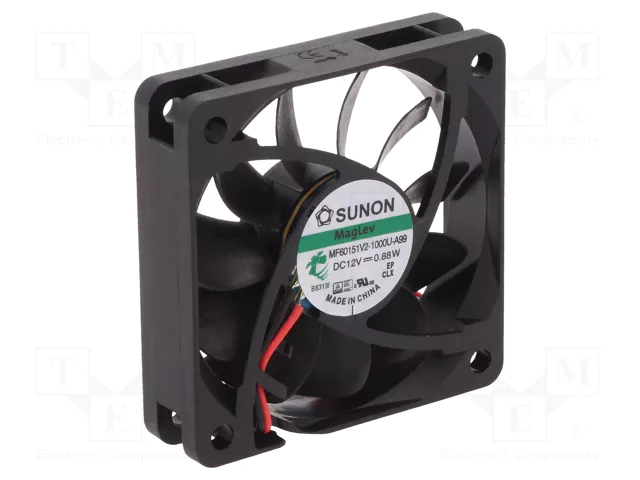 9GA0624P6S001 Sanyo Denki Fan 24V Tubeaxial Parts Distributor Fan: DC; axial; 12VDC; 60x60x15mm; 38.53m3/h; 29.2dBA; Vapo; 3900rpm