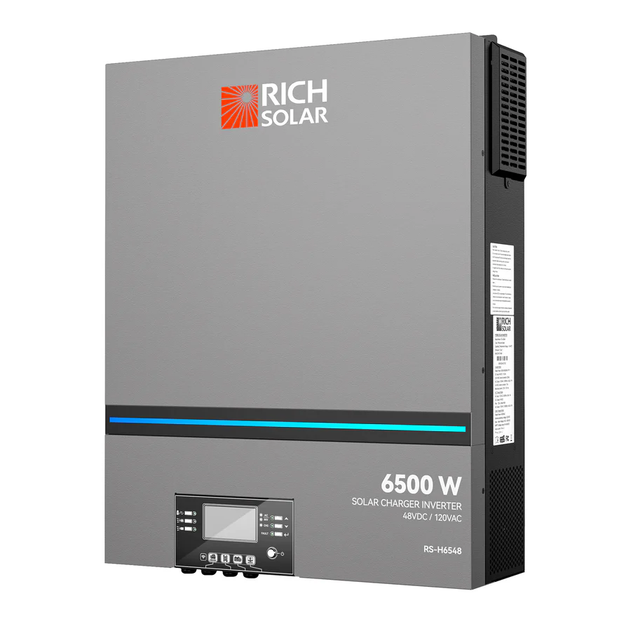 NOVA 6K Rich Solar 6500 Watt (6.5kW) 48 Volt Off-Grid Hybrid Solar Inverter Parts Distributor Rich Solar Nova 6K - 6500W (6.5kW) 48V Off-Grid Hybrid Solar Inverter