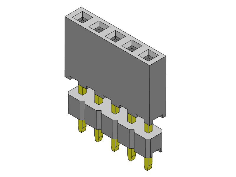 CSFA103-0502A003R1AA Greenconn Connector Elevated Socket 5 Position Parts Distributor CSFA103 Connector series