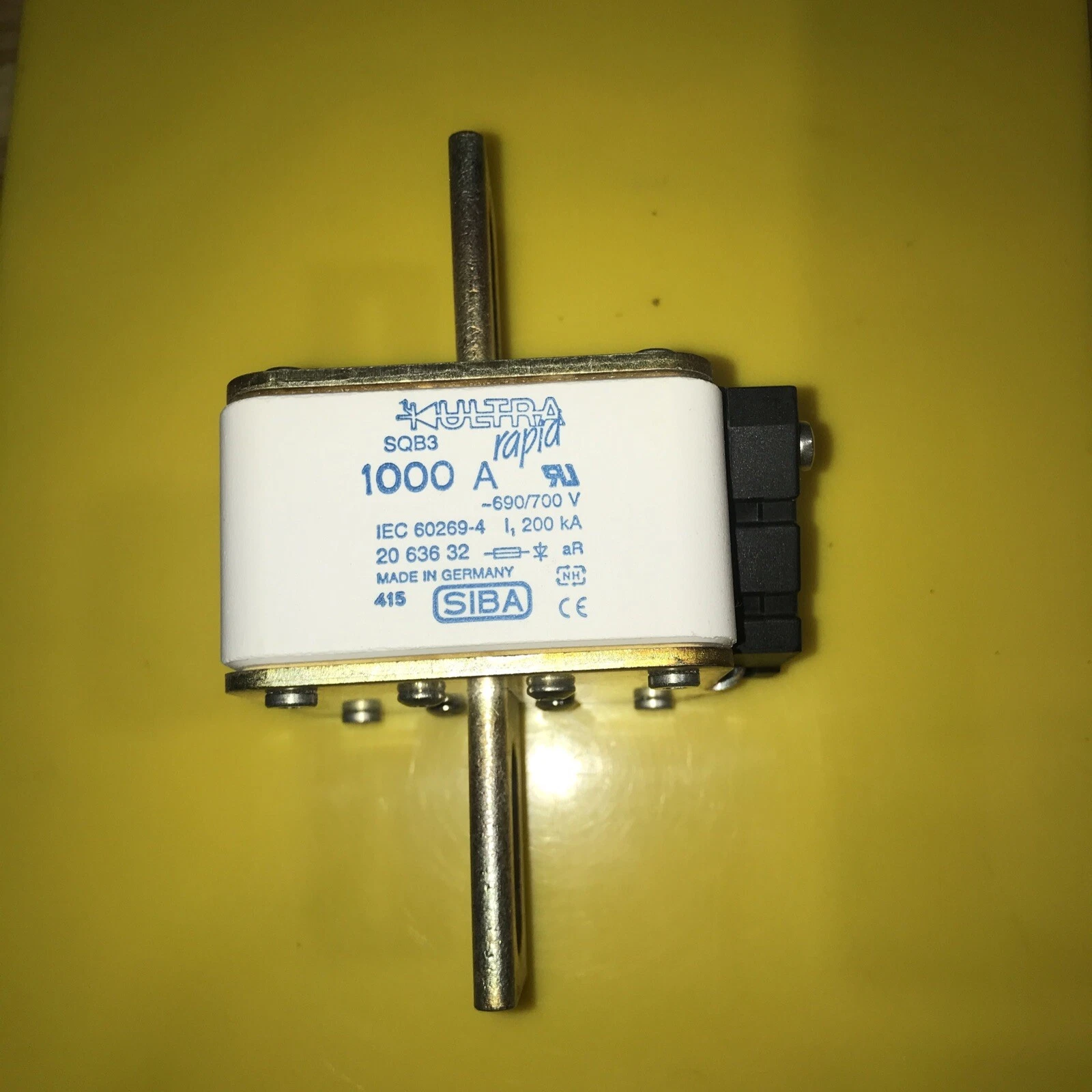 2063632.1000 Siba SQB3 aR Fuse 1000A 690V Square Parts Distributor 2063632.1000 Siba SQB3 aR Fuse 1000A 690V Square