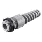 Hubbell HJ1040GPK25 Jr Cord Connector with Spiral, 0.25″ to 0.31″ Cable, 1/2″, Gray Parts Distributor Hubbell HJ1040GPK25 Jr Cord Connector with Spiral, 0.25" to 0.31" Cable, 1/2", Gray