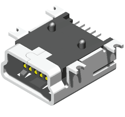 MUSB-BS-5B-U Amtek Mini USB Female SMT 5P B Type Parts Distributor MUSB-BS-5B-U Amtek Mini USB Female SMT 5P B Type