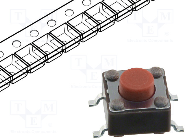 DTSM-62R-V-T/R Diptronics Microswitch; 1-position Parts Distributor DTSM-62R-V-T/R Diptronics Microswitch; 1-position