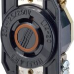 Leviton 2410 Locking Receptacle, 20A, 125/250V 3P4W Black Parts Distributor Leviton 2410 Locking Receptacle, 20A, 125/250V 3P4W Black