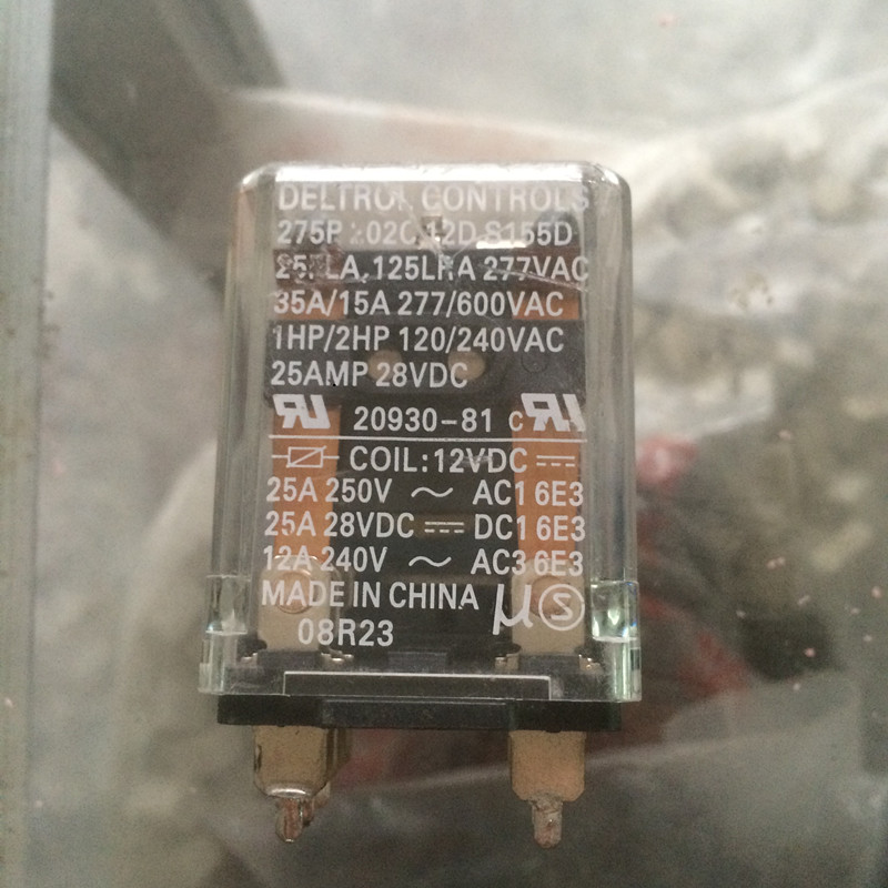 20852-81 | Deltrol Controls Relay 12VDC 25A DPDT Parts Distributor 20852-81 | Deltrol Controls Relay 12VDC 25A DPDT