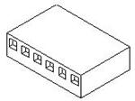 Molex 22-01-2067 Nylon Wire Housing Single Row 6 Position