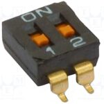 MCDHN-02F-T-V Multicomp DIP Switch 2 Circuits 24VDC SPST Parts Distributor MCDHN-02F-T-V Multicomp DIP Switch 2 Circuits 24VDC SPST