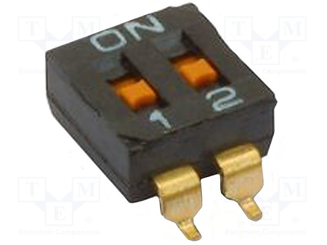 MCDHN-02F-T-V Multicomp DIP Switch 2 Circuits 24VDC SPST Parts Distributor MCDHN-02F-T-V Multicomp DIP Switch 2 Circuits 24VDC SPST