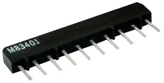 DALE M8340104K2002GG Network Resistor Thick Film 20K Ohm 2% Molded SIP Parts Distributor DALE M8340104K2002GG Network Resistor Thick Film 20K Ohm 2% Molded SIP