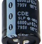 Cornell Dubilier SLPX222M200H9P3 Capacitor 2200uF 200V 20% Snap-In Parts Distributor Cornell Dubilier SLPX222M200H9P3 Capacitor 2200uF 200V 20% Snap-In