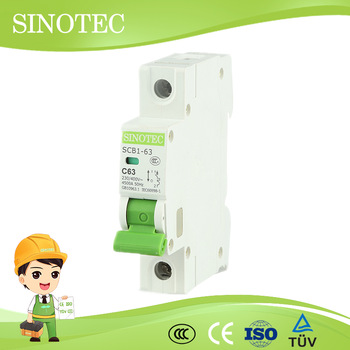 SCB1-63C/2P-2A Sinotec Miniature Circuit Breaker 2A 2Pole Parts Distributor SCB1-63C/2P-2A Sinotec Miniature Circuit Breaker 2A 2Pole