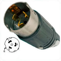 HUBBELL CS8365C AC Plug CA STD 50a 3-Phase-250v Male Parts Distributor HUBBELL CS8365C AC Plug CA STD 50a 3-Phase-250v Male