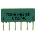 750-61-R20K CTS Resistor Network 20K OHM 6PIN 5RES Parts Distributor 750-61-R20K CTS Resistor Network 20K OHM 6PIN 5RES