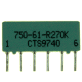 750-61-R20K CTS Resistor Network 20K OHM 6PIN 5RES Parts Distributor 750-61-R20K CTS Resistor Network 20K OHM 6PIN 5RES