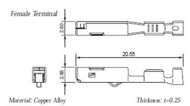 7116-4101-02 Yazaki Crimp Connector Parts Distributor 7116-4101-02 Yazaki Crimp Connector