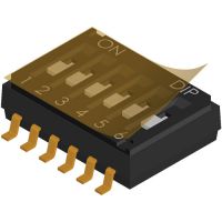 DHA-10NTQR Diptronics Slide Switch 10 Position SMD Parts Distributor DHA-10NTQR Diptronics Slide Switch 10 Position SMD