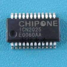 ICN2025AP ChipOne PWM LED Driver 16-Channel 45mA 24SSOP Parts Distributor ICN2025AP ChipOne PWM LED Driver 16-Channel 45mA 24SSOP