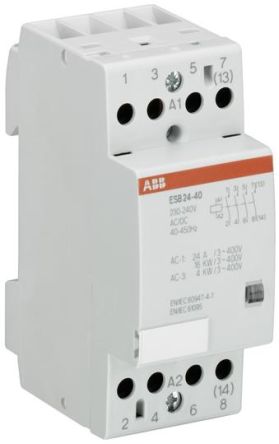 ESB24-40-24AC/DC ABB Installation Contactor 4 Pole Parts Distributor ESB24-40-24AC/DC ABB Installation Contactor 4 Pole
