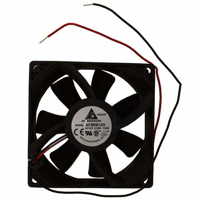 AFB0912H Delta DC Fan 12VDC Axial 2 Wire Leads Parts Distributor AFB0912H Delta DC Fan 12VDC Axial 2 Wire Leads