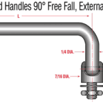 AMATOM 11709-A-2528 Aluminum Round Handle 1/4″ 90 Degree Free Fall with External 1/4″-28 Threaded Stud Parts Distributor AMATOM 11709-A-2528 Aluminum Round Handle 1/4" 90 Degree Free Fall with External 1/4"-28 Threaded Stud
