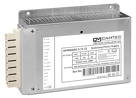 APW00803S CAMTEC Enclosed AC Power Supply Parts Distributor APW00803S CAMTEC Enclosed AC Power Supply