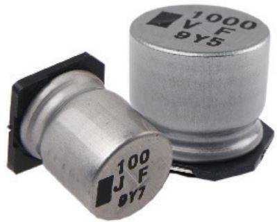 AVE107M25X16T-F CDE Aluminum Electrolytic Capacitor 100uF 25V SMD Can Parts Distributor AVE107M25X16T-F CDE Aluminum Electrolytic Capacitor 100uF 25V SMD Can