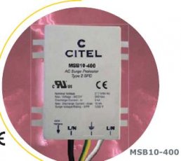 MSB10-400 Citel Hard-Wired AC Surge Protector Parts Distributor MSB10-400 Citel Hard-Wired AC Surge Protector