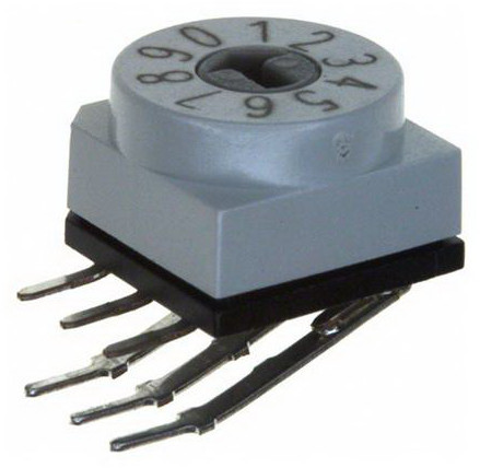 PT65101L254 Apem Rotary Dip Switch 10 Flush 0.15A 42V PC Pins Parts Distributor PT65101L254 Apem Rotary Dip Switch 10 Flush 0.15A 42V PC Pins