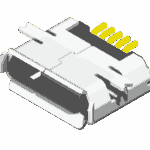 Amtek MIUSB-M5S2B-U Micro USB Male Solder Type 5P B Type Parts Distributor MIUSB-M5S2B-U Amtek Technology