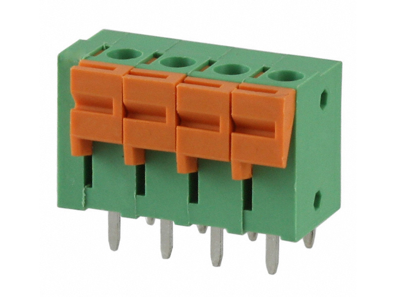 142V-07P Dinkle Terminal Block, Mini Screwless Cage Clamp 7Pos 5.08mm Parts Distributor Mini Screwless Cage Clamp 7Pos 5.08mm