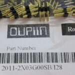 2011-2X03G00SB OUPIIN  Straight Header Connector 6 Position Through Hole