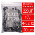 ANTECH Electrolytic Capacitor 220UF 16V 6×12 mm Parts Distributor ANTECH Electrolytic Capacitor 220UF 16V 6x12 mm
