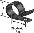 8876T32 Black Nylon Plastic Loop Clamp