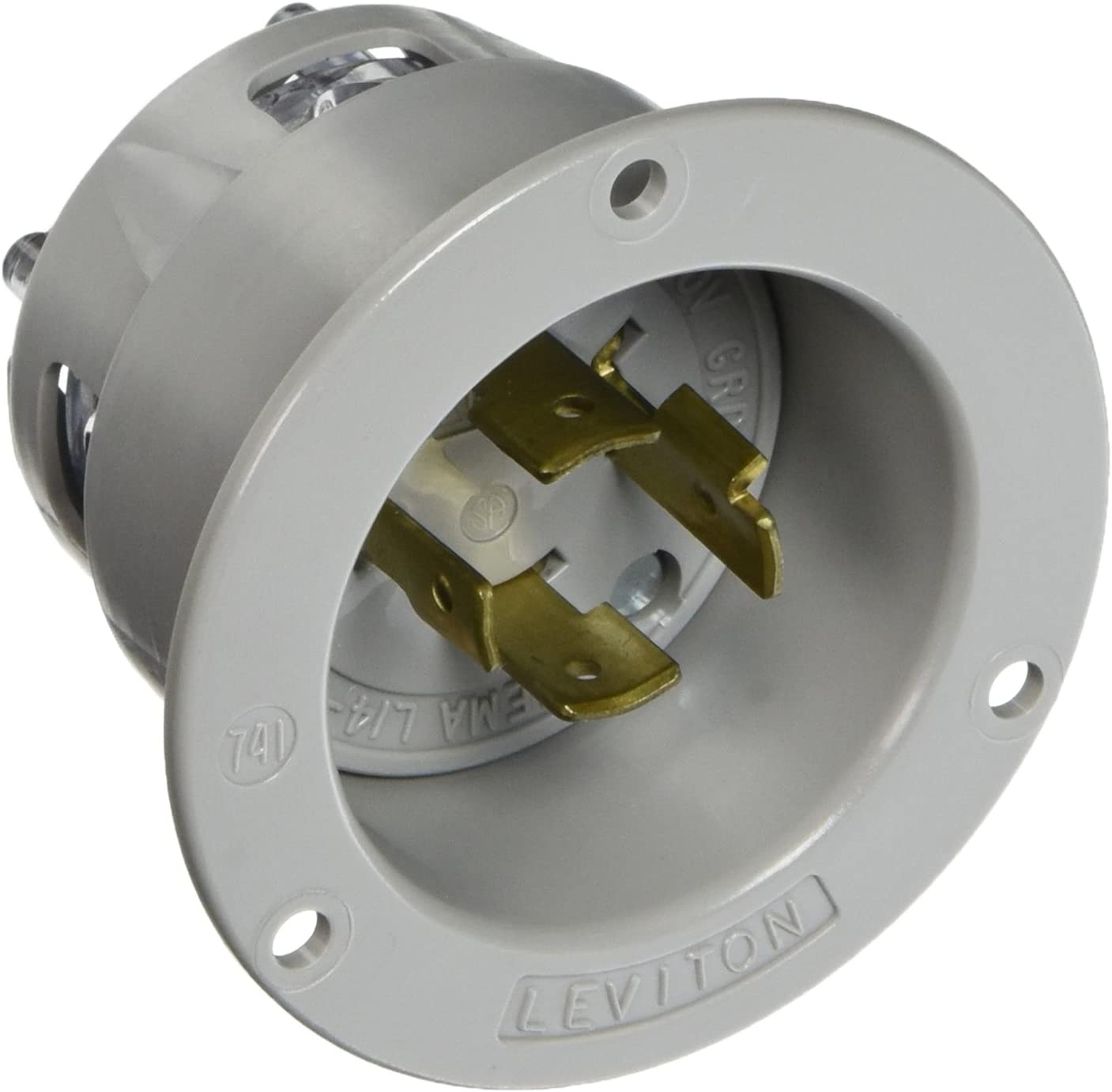 Leviton 2415 Gray #2Cd/Flanged Inlet Parts Distributor Leviton 2415 Gray #2Cd/Flanged Inlet