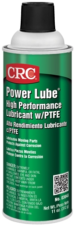 03045 CRC Power Lube Industrial High Performance Lubricant w/PTFE, 11 Wt Oz Parts Distributor 11 Wt Oz