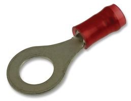 TE Connectivity / AMP 31894 Insulated Ring Lug Terminal 1/4″ Stud Size 22-16 AWG Red Nylon PIDG Faston Parts Distributor TE Connectivity / AMP 31894 Insulated Ring Lug Terminal 1/4" Stud Size 22-16 AWG Red Nylon PIDG Faston - Image 2