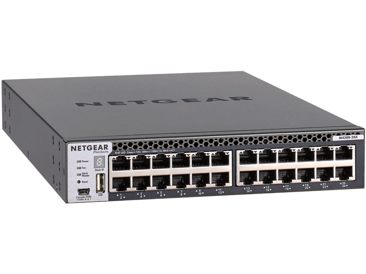 M4300-24X NETGEAR ProSAFE 24-port 10GBASE-T (RJ45) Stackable Switch Parts Distributor M4300-24X NETGEAR ProSAFE 24-port 10GBASE-T (RJ45) Stackable Switch