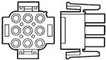 350735-1 TE Connectivity Connector Housing, Universal MATE-N-LOK Series, Plug, 12 Positions, 6.35 mm Parts Distributor 350735-1 TE Connectivity Connector Housing