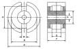 SEI MX486/T/T3 36×22 POT Core T3 = 3E2A Ferroxcube Parts Distributor MX486/T/T3 Ferroxcube