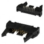AMP/TYCO 499141-3 HEADER RT/A 16POS .100 30AU, LATCH CONNECTORS Parts Distributor AMP/TYCO 499141-3 HEADER RT/A 16POS .100 30AU