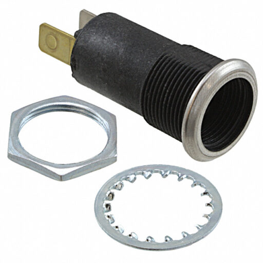 5100-824 VCC Lamp Holder 17 mm, 250 V Solder Terminal Parts Distributor 5100-824 VCC Lamp Holder 17 mm
