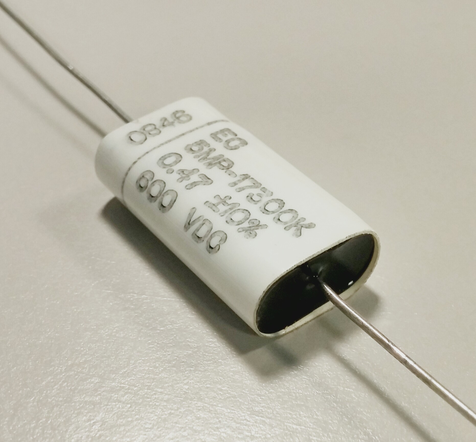 Electronic Concepts ECI 5MP-17300K Film Capacitor 0.47uF 10% 600V Oval Body Axial Parts Distributor Electronic Concepts ECI 5MP-17300K Film Capacitor 0.47uF 10% 600V Oval Body Axial - Image 2