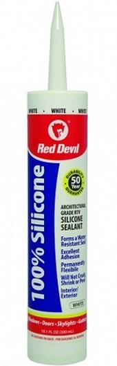 Red Devil 0826 9.8 Oz Clear Silicone 12 Pack Parts Distributor Red Devil 0826 9.8 Oz Clear Silicone 12 Pack