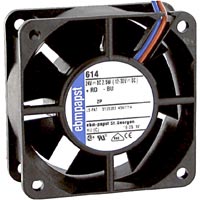 614 ebm-papst DC Fans DC Tubeaxial Fan, 60mm, 24VDC, 23.5CFM Parts Distributor 614 ebm-papst DC Fans DC Tubeaxial Fan