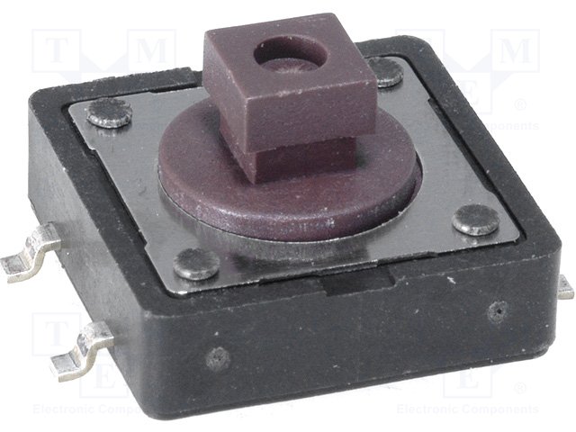 DIPTRONICS DTSM-24N-V-B SMT TACT SWITCH 12X12 Brown ,160g H:7.3mm RoHS Parts Distributor DTSM-24N-V-B Diptronics