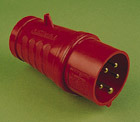 453222 LEWDEN SOCKETS 230V 5P Splashproof Parts Distributor Connector LEWDEN PM16/2100N Rated IP44 splashproof